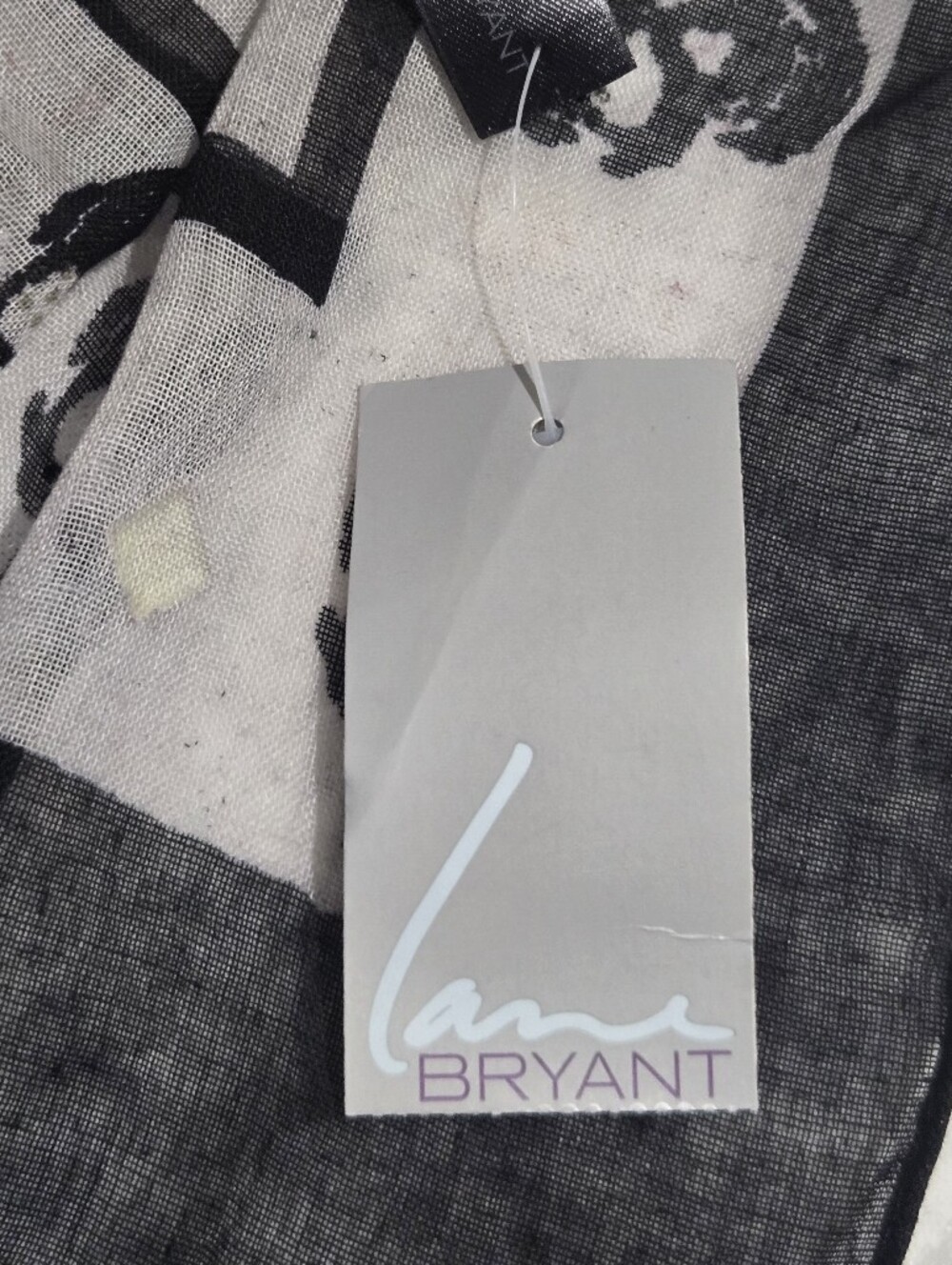 Lane Bryant Black and White Skull Accent Scarf - Picture 7 of 8
